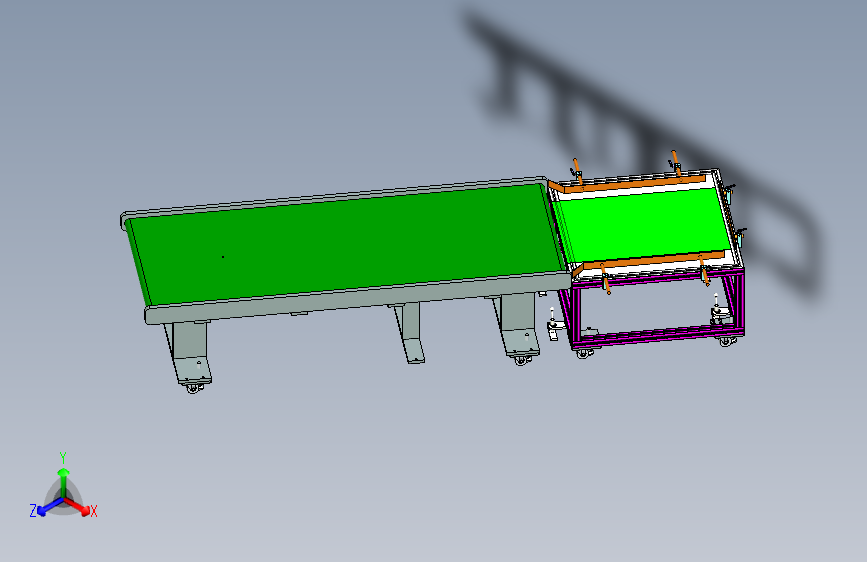 柔性皮带输送线设计（可任意移动与拼接）