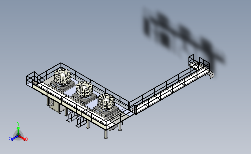 食品加工生产线3D模型图纸 step igs格式