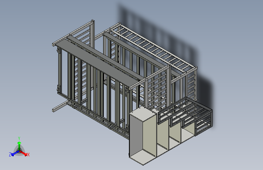上下铺床带扶梯