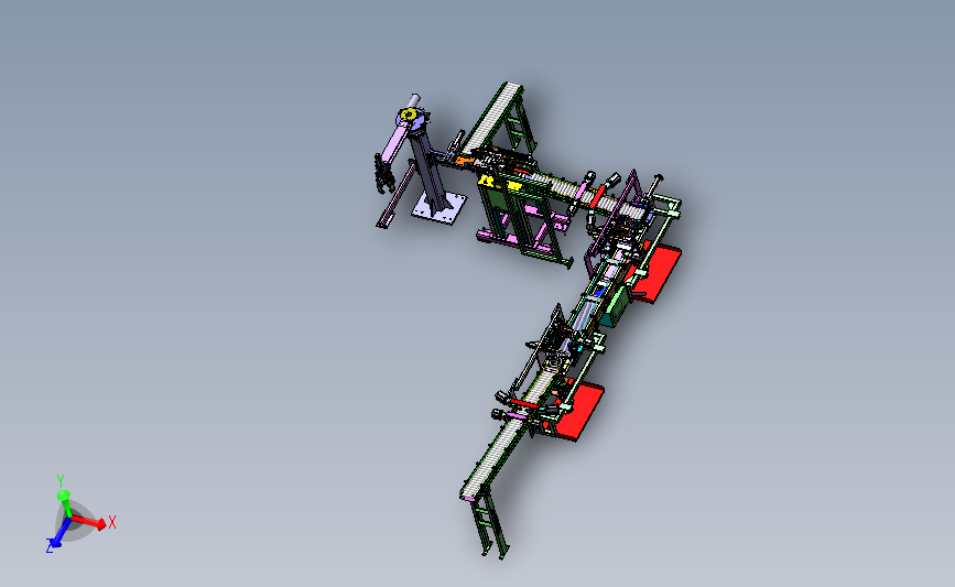 高度自动化灌装生产线三维建模图纸 solidworks设计 附STEP格式