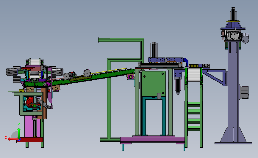 高度自动化灌装生产线三维建模图纸 solidworks设计 附STEP格式