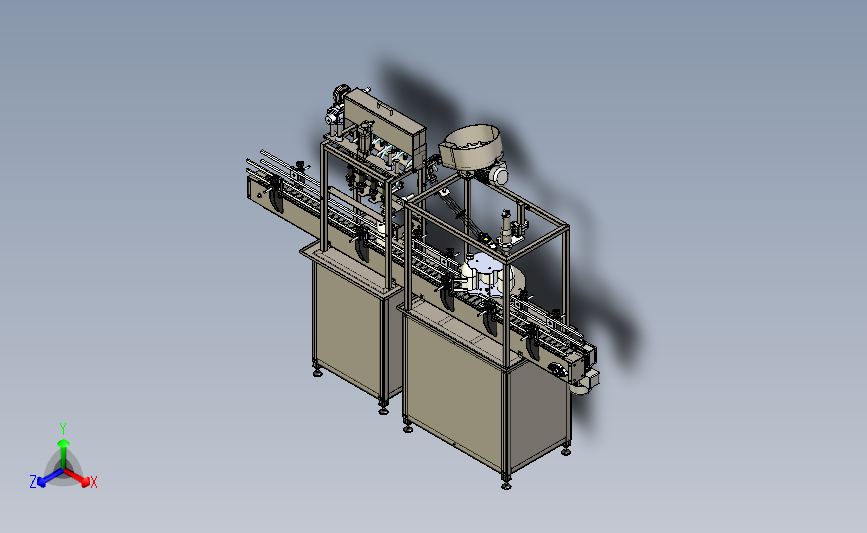 灌装旋盖灌装机3D数模图纸 IGS格式