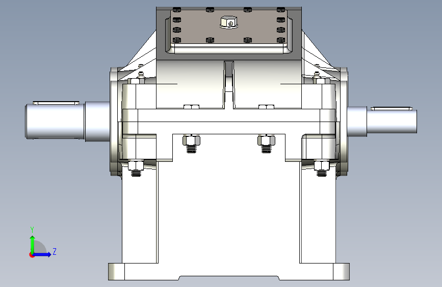 双级圆柱齿轮减速器方案设计 左侧视图