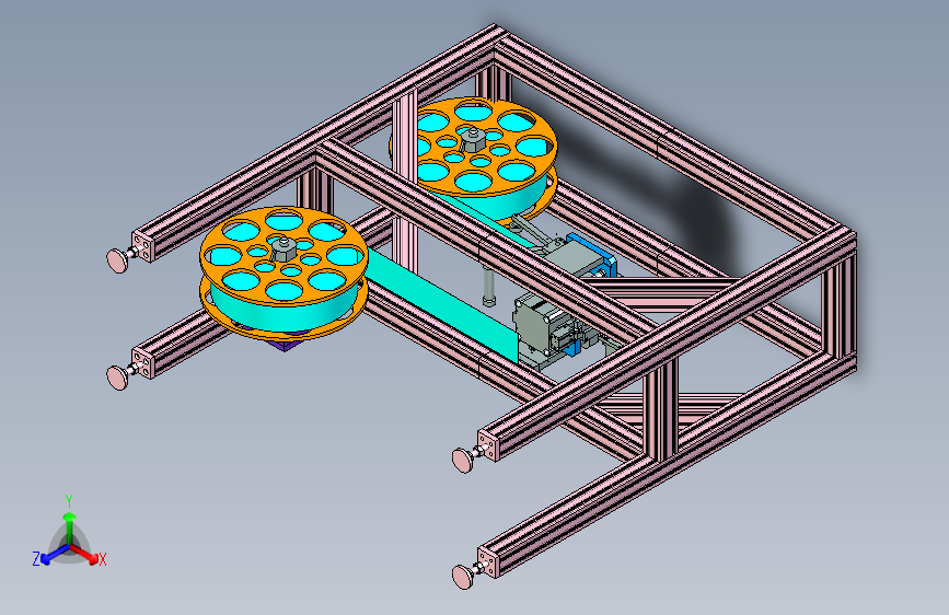 双料盘包装带自动化放料机设计