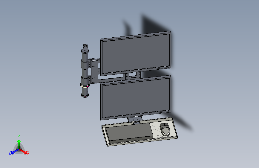 双显示器-鼠标-键盘组件