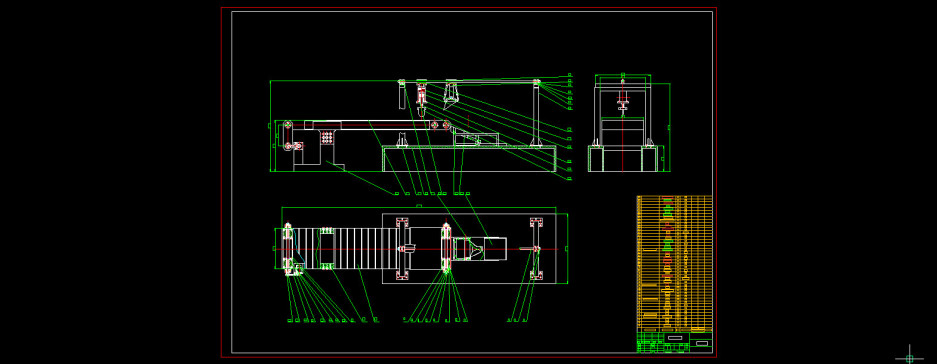 对虾去头开背挑线处理机CAD图纸 912296==wb60