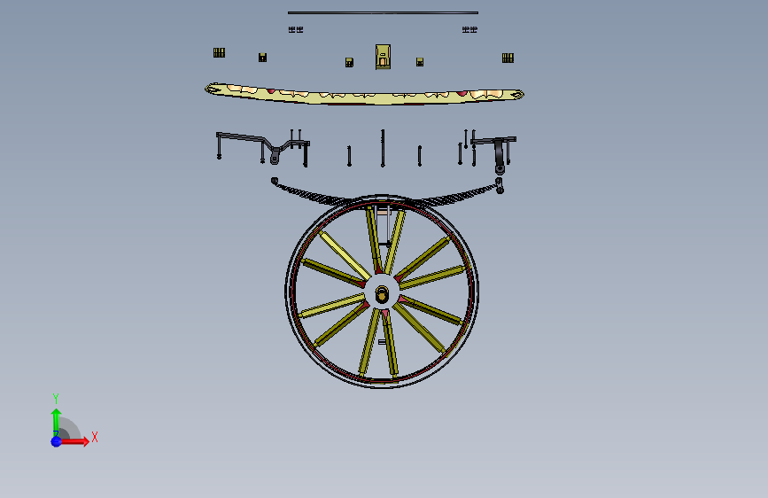 古代大篷车前车架总成