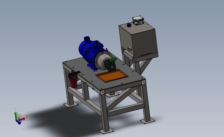 小型液压试验台_SOLIDWORKS 2017_模型图纸下载 – 懒石网
