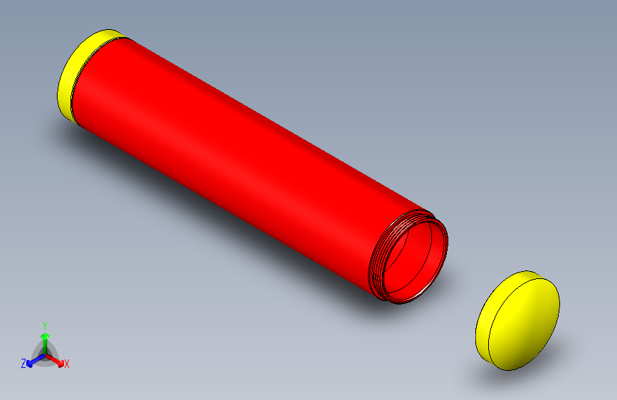 带螺丝的管状容器