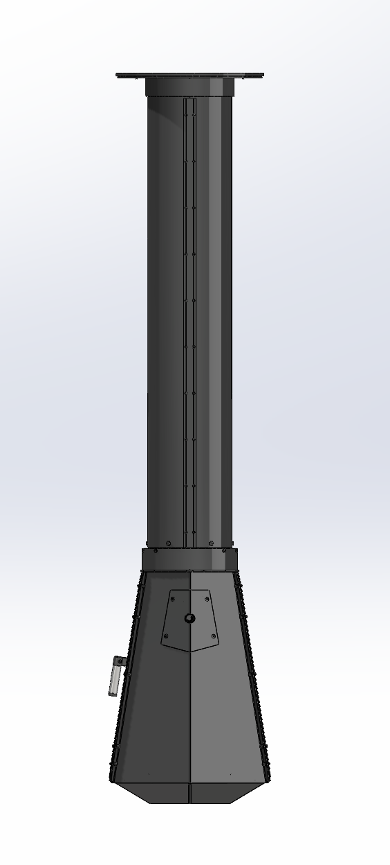 六棱锥带烟囱加热器