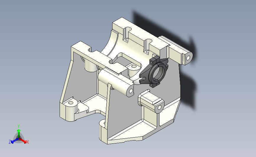 Bomba离心泵3D模型图纸 INVENTOR设计 主视图