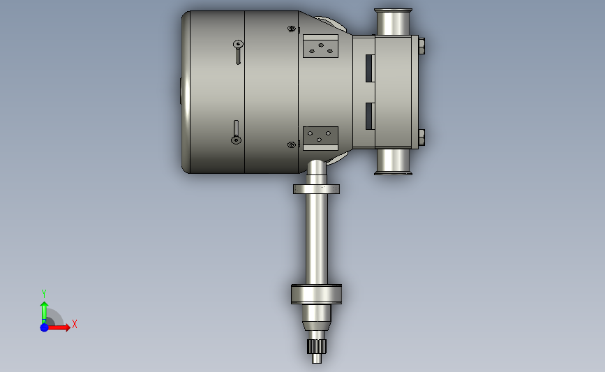 Lobe Pump凸轮泵简易模型3D图纸 STP格式 正面视图