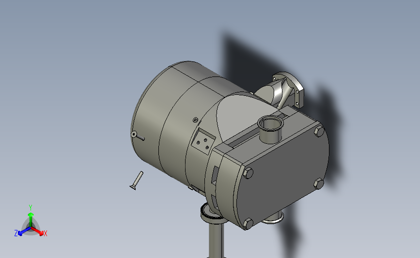 Lobe Pump凸轮泵简易模型3D图纸 STP格式