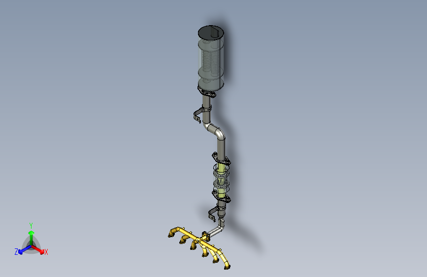 汽车消音系统，附带汽车排气管设计