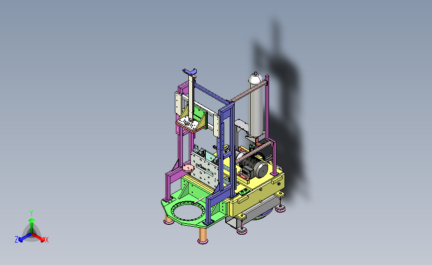大口径管内部焊接机(管道内焊机)3D模型图纸 step格式