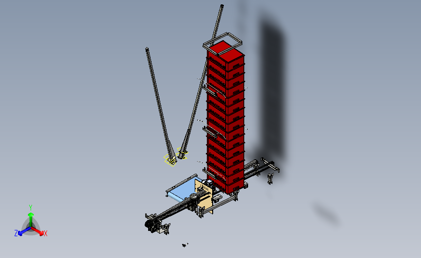 龙门架升降机机构3D图纸 STP格式
