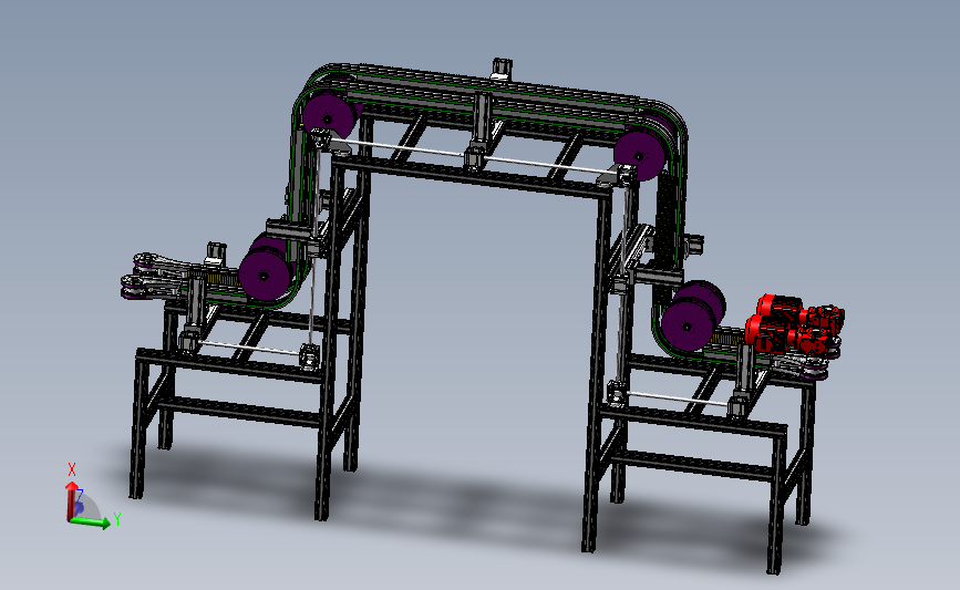 龙门式夹持提升机3D模型 Solidworks设计