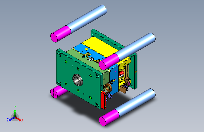 打印机卡口1x2塑胶模具