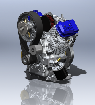 Briggs Stratton Vanguard V型双缸发动机图纸