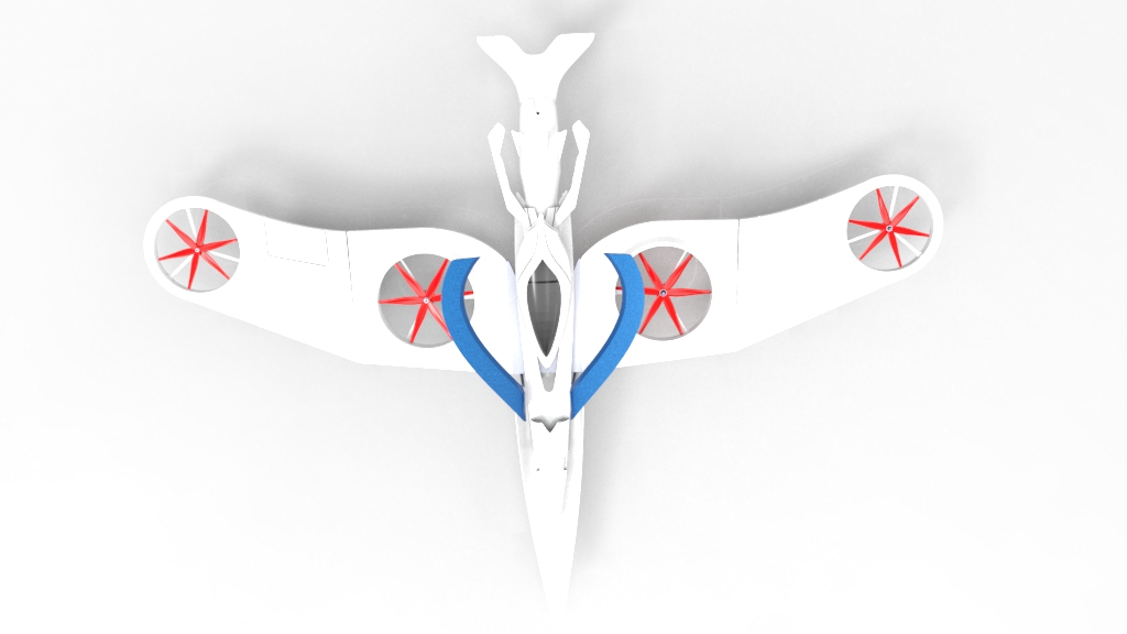仿鸟型无人机造型3D图纸 Solidworks设计