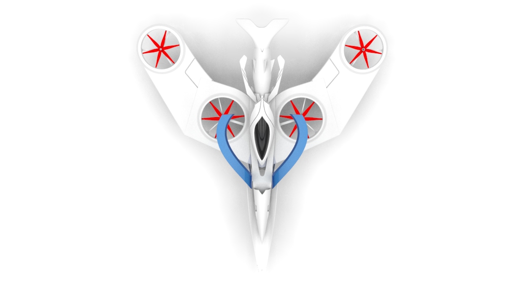 仿鸟型无人机造型3D图纸 Solidworks设计