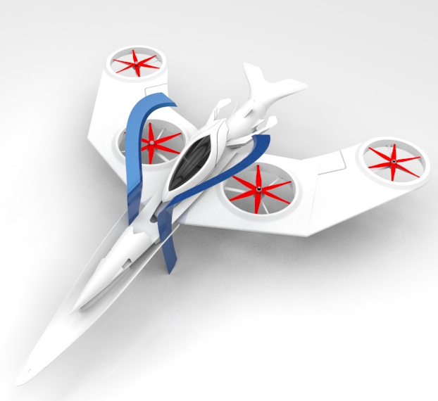 仿鸟型无人机造型3D图纸 Solidworks设计