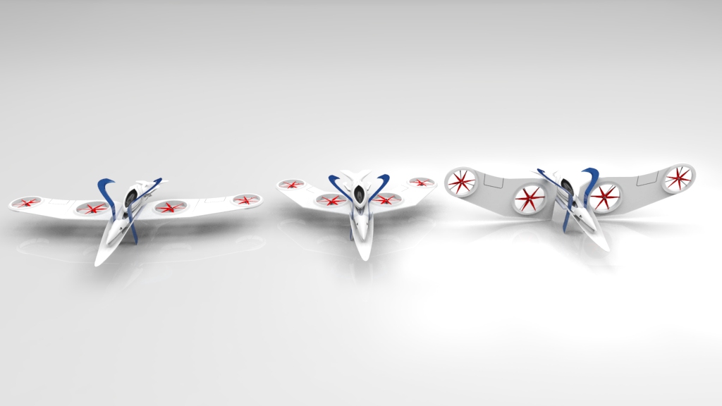 仿鸟型无人机造型3D图纸 Solidworks设计