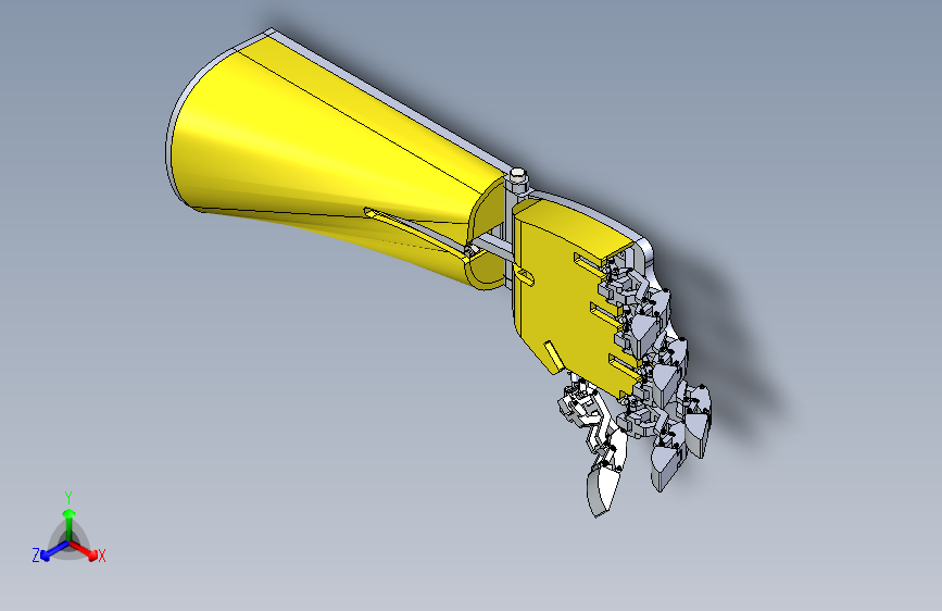 铰接手指与线缆驱动的机械仿生臂结构