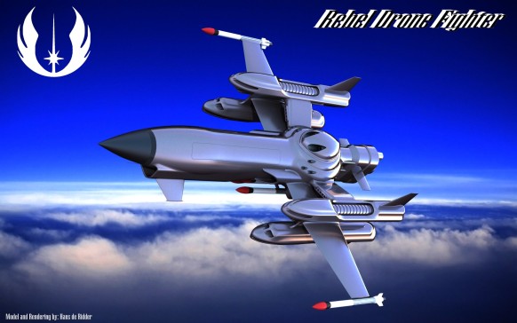 Rebel科幻无人机战斗机模型3D图纸 Solidworks设计