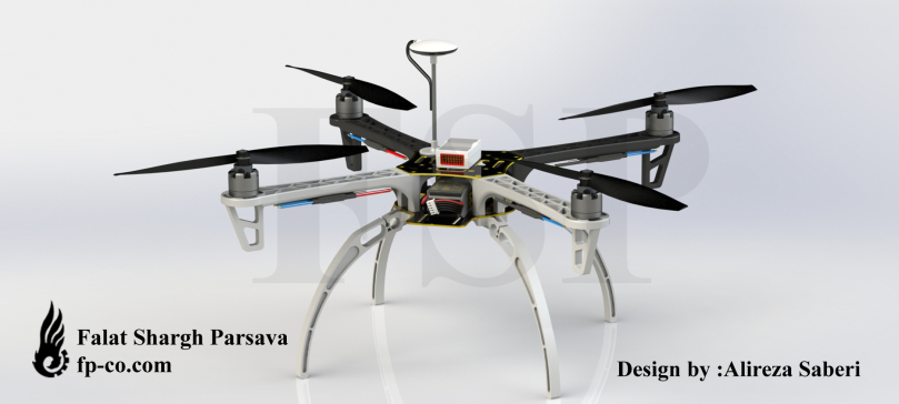 大疆DJI F450无人机框架三维建模图纸 SOLIDWORKS设计