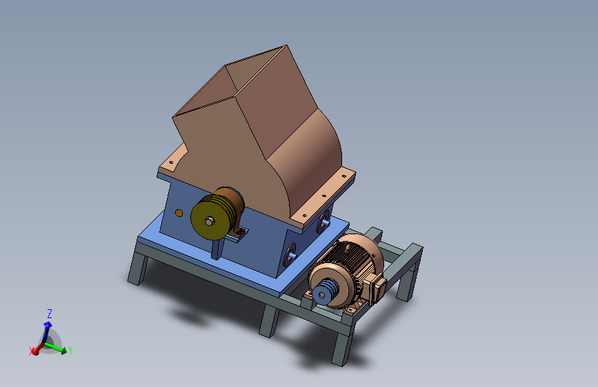 锤式破碎机设计含三维stp+二维cad图纸+说明1449416