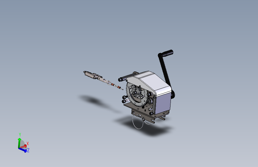 绞车手动曲柄结构