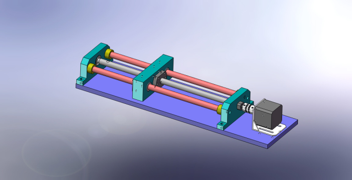 丝杆滑台升降运动机构3D图纸+Solidworks设计