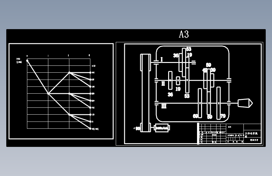 9级分级变速主传动系统设计含5张CAD图N=50-800r-min；公比1.41；P=4 KW；电机转速n=1440r-min