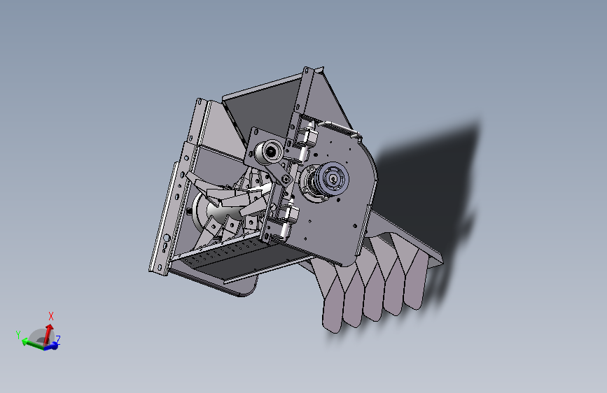 粉碎器装配SolidWorks三维模型