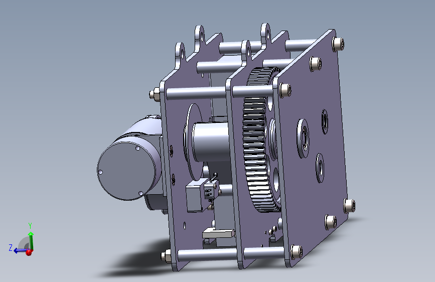 打印纸带传送系统3D模型