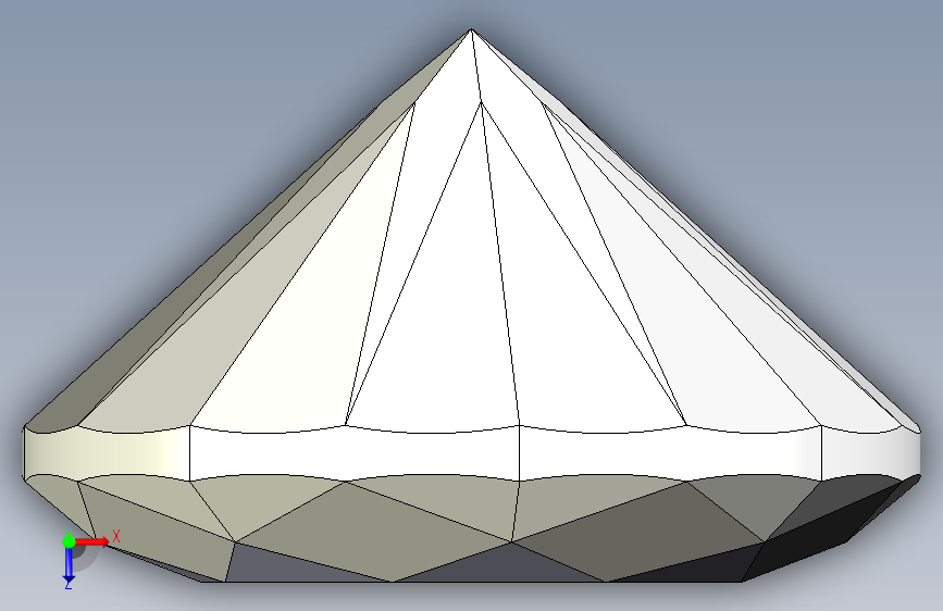 3D钻石模型 俯视图