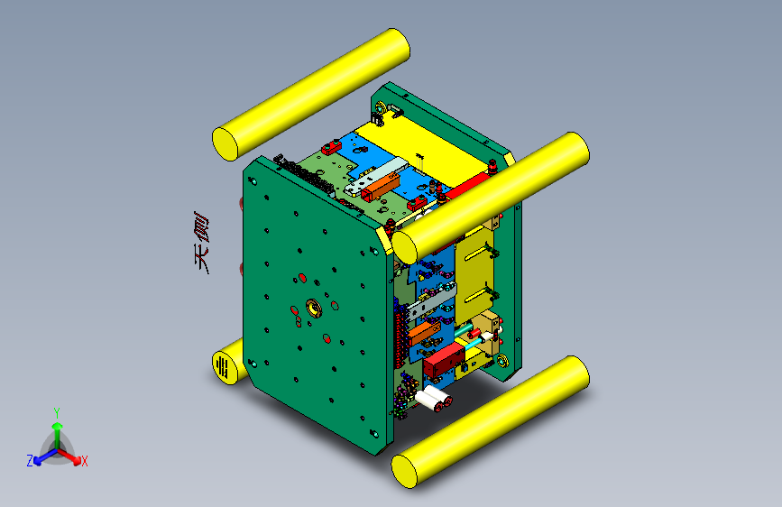 某电车机舱遮盖板塑胶模具