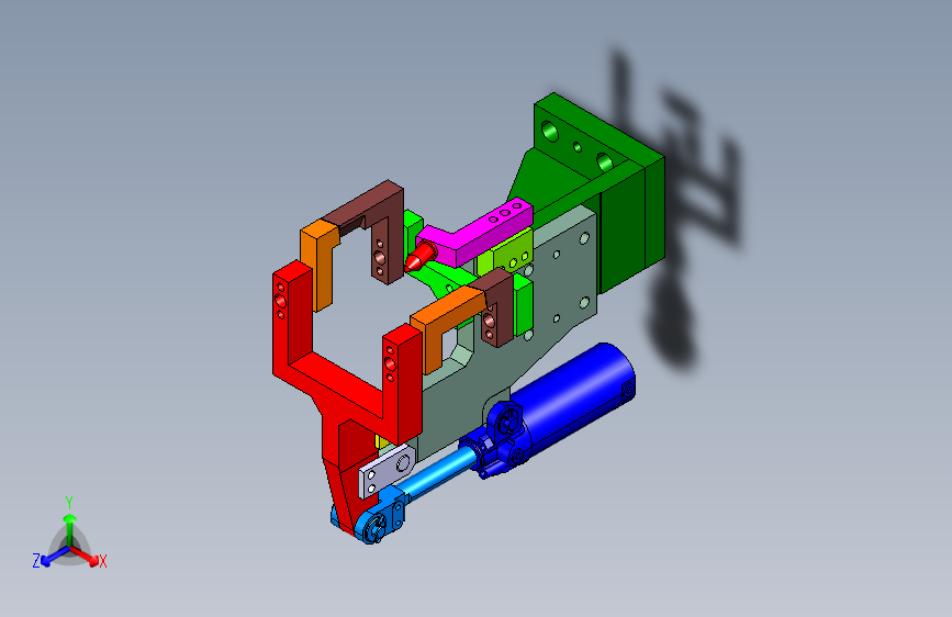 汽车门夹具模型