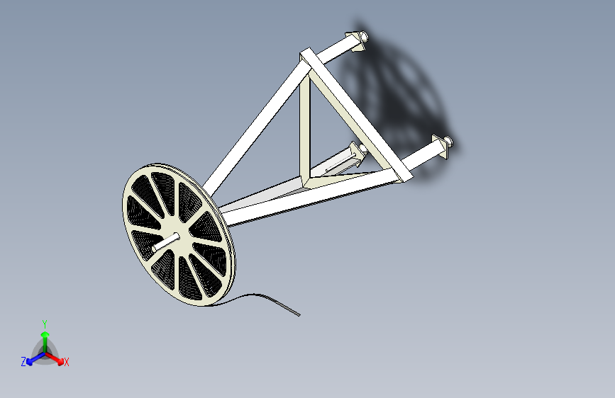 卷料料盘支架模型