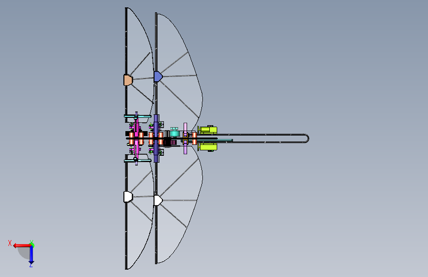 仿蜻蜓翅膀机械结构的设计-仿生蜻蜓仿生扑翼鸟翅膀含SW三维及9张CAD图