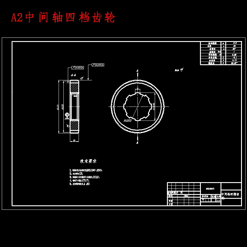 CA5-38中型货车汽车手动五档变速器的设计含开题及9张CAD图