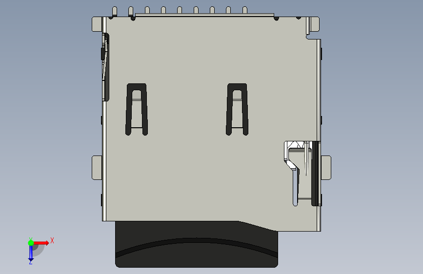 A0004796-XKB 连接器 XKTF-015-N SD 卡推推连接器 俯视图