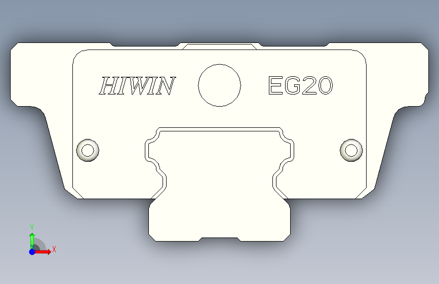 HIWIN上银线性导轨-EGW20SA1R220 正面视图