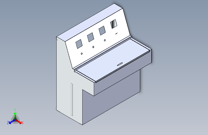 1米操作台三维模型