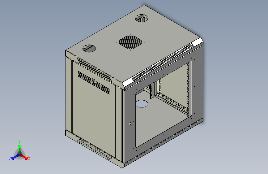 6U网络机箱三维模型