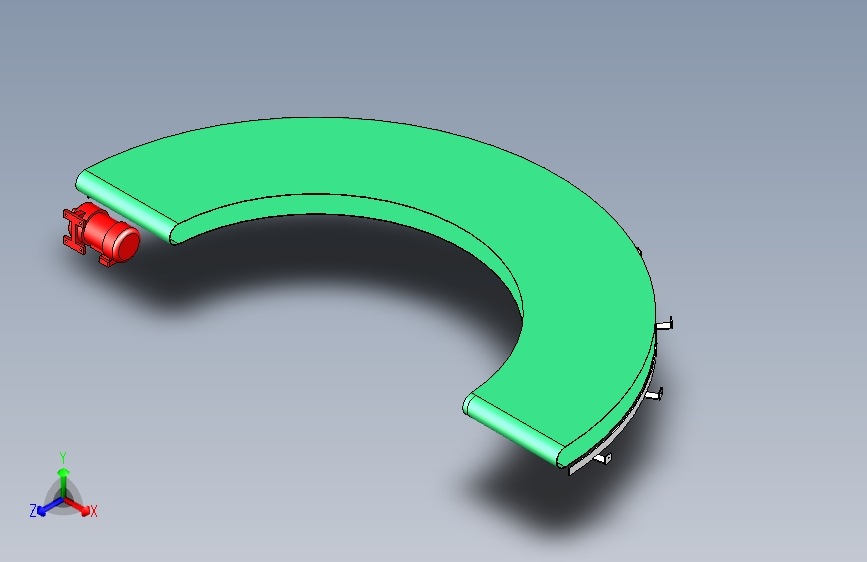 180转弯皮带线3D图