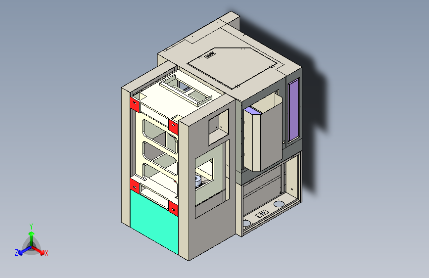 0640数控车床3D模型