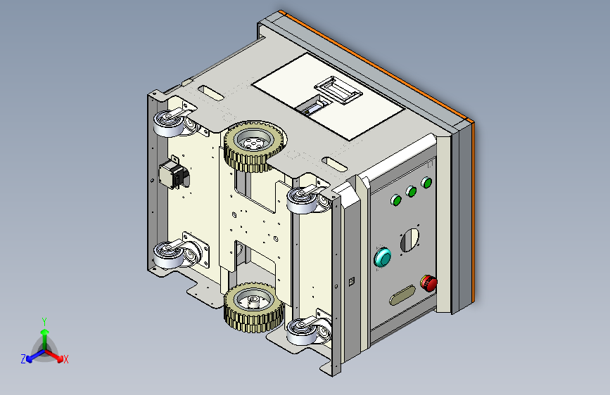AB型背负式AGV三维模型设计3D图纸