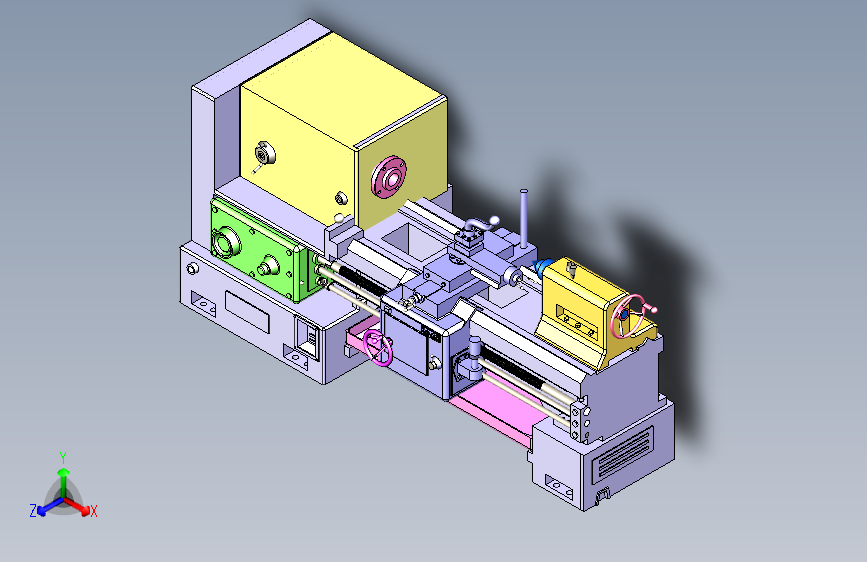CA6140车床3D图三维模型